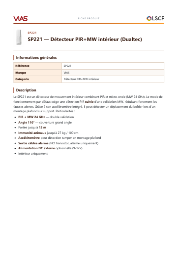 prévisualisation de SP221%20%E2%80%94%20D%C3%A9tecteur%20PIR.pdf