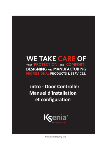 prévisualisation de R30057.112-intro-Door-Controller%20Installation%20et%20Configuration.pdf