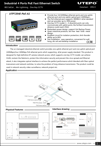 prévisualisation de UTP7204E-PoE-A1_Datasheet_VER2.0.pdf