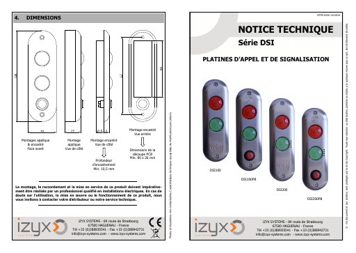prévisualisation de Notice%20technique%20FR%20S%C3%A9rie%20DSI-1.pdf