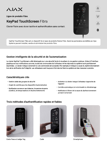 prévisualisation de TDS%20-%20FR%20-%20KeyPad%20TouchScreen%20Fibra.pdf
