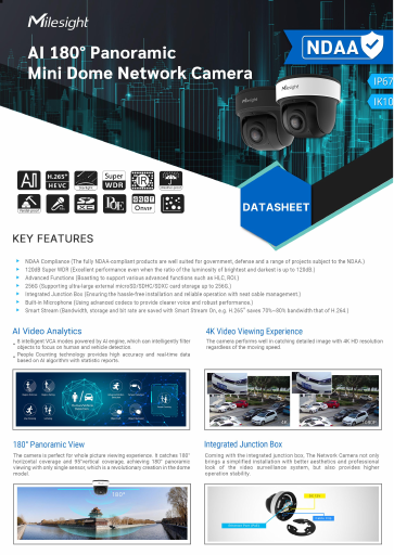 prévisualisation de Milesight-AI-180%25C2%25B0-Panoramic-Mini-Dome-Network-Camera-NDAA-Datasheet-en.pdf